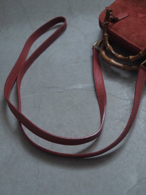 ヴィンテージ　GUCCI グッチ　2way ミニボストン　バンブー　ショルダー付 GUCCI グッチ バンブー 2way ミニ ハンド ショルダー バッグ