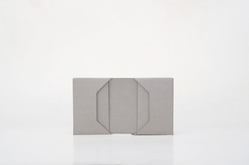 Paper Bamboo Changle Short Wallet (Gray) - กระเป๋าสตางค์ - กระดาษ สีเทา