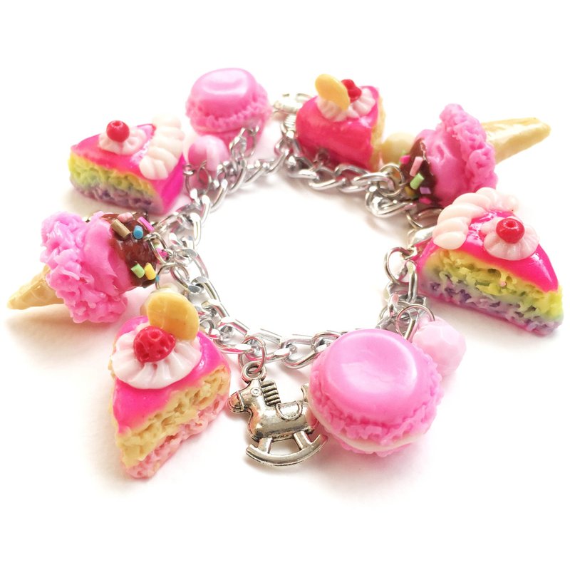 Sweet 22 Bracelet - 手鍊/手環 - 黏土 粉紅色