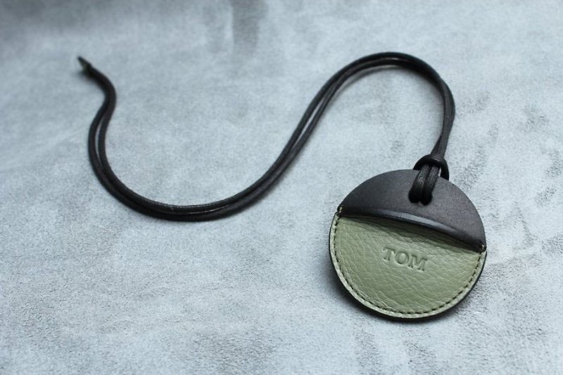 KAKU皮革設計 gogoro鑰匙皮套訂製 雙色 - 鑰匙圈/鎖匙扣 - 真皮 