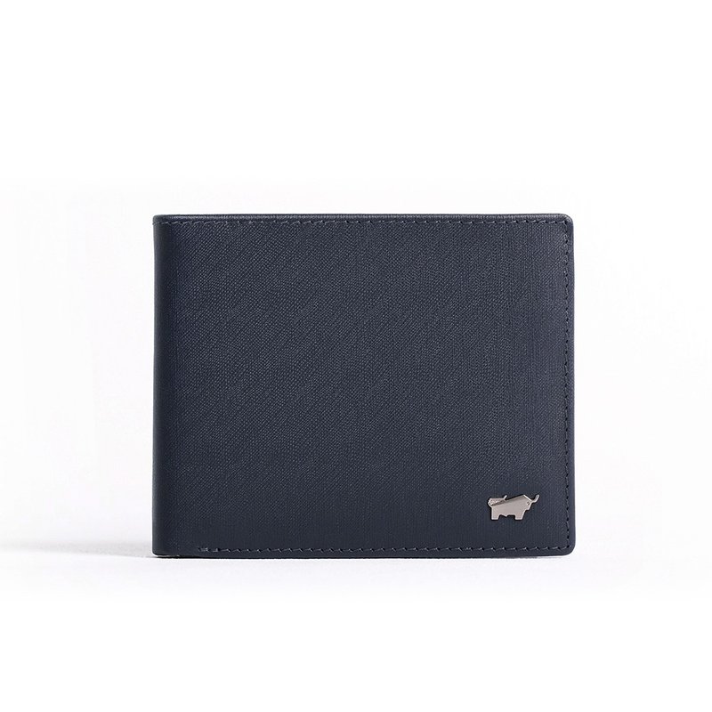 [Free upgrade gift packaging] HOMME-M Aurora grained cowhide leather wallet (various styles) - dark blue - Wallets - Genuine Leather Blue