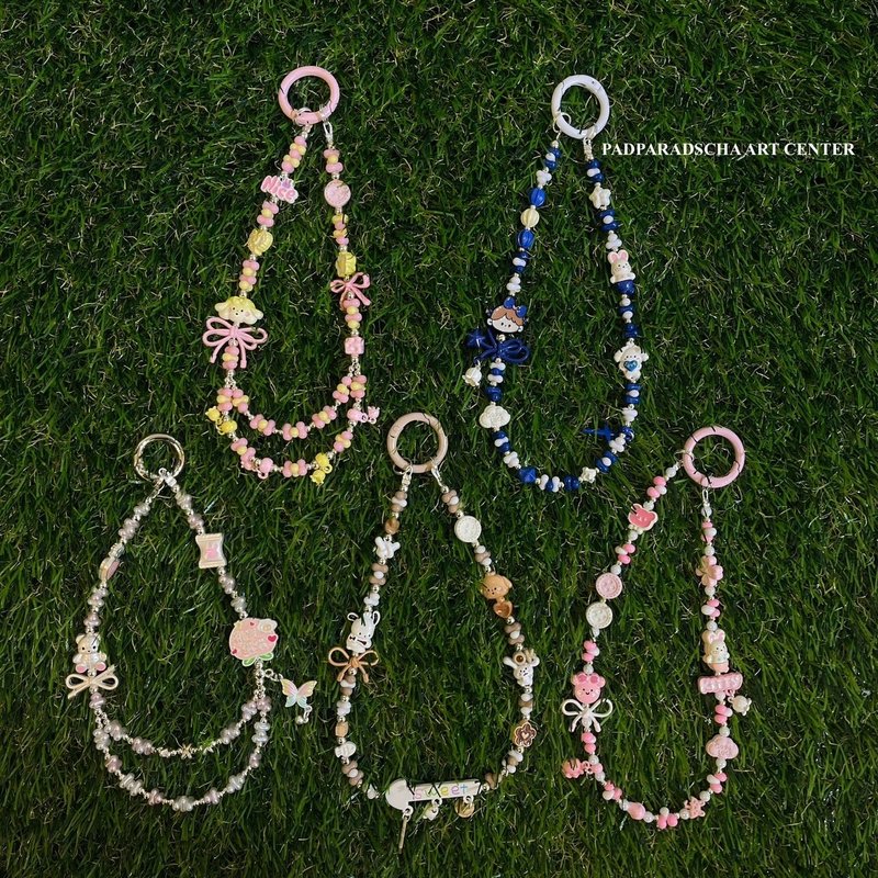 Metal bead fine mobile phone chain/designer model/Taiwan handmade original [Group 4] - อุปกรณ์เสริมอื่น ๆ - โลหะ 