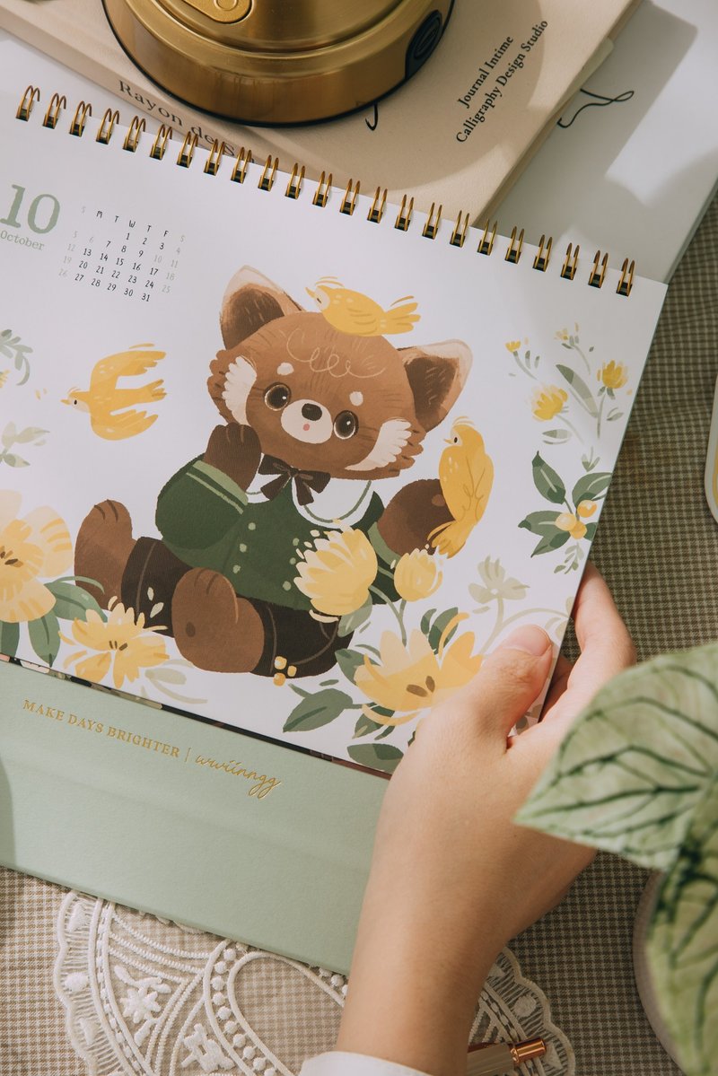 [Pre-order] 2025 Desk Calendar-My Flower Time (shipped on 10/25 in order of order) - Calendars - Paper Multicolor