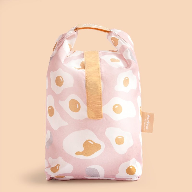 好日子 | Pockeat環保食物袋(大食袋)-蛋蛋的哀傷 - 便當盒/飯盒 - 塑膠 粉紅色