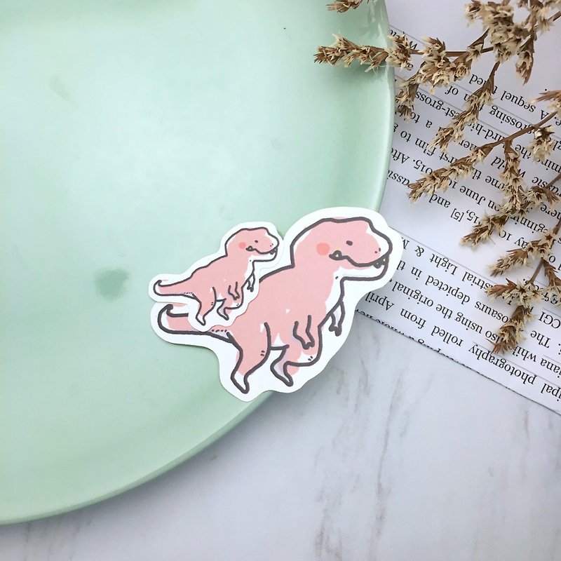 暴抱龍 / 大張單張買/ 恐龍研究中心系列 - 貼紙 - 紙 粉紅色