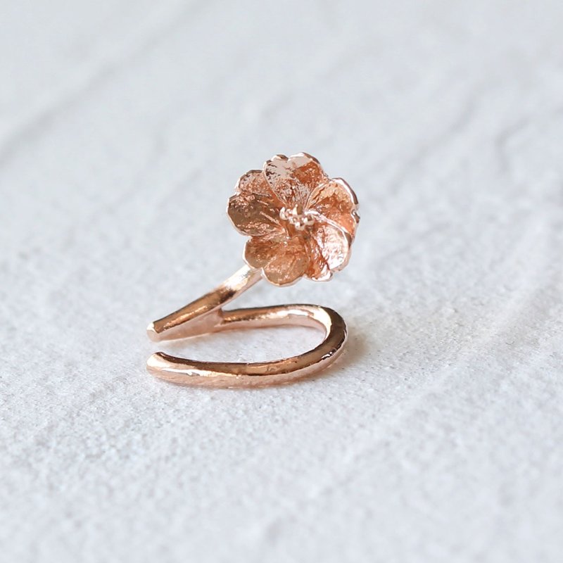 Sakura ear cuff -pink gold- - Earrings & Clip-ons - Sterling Silver Pink