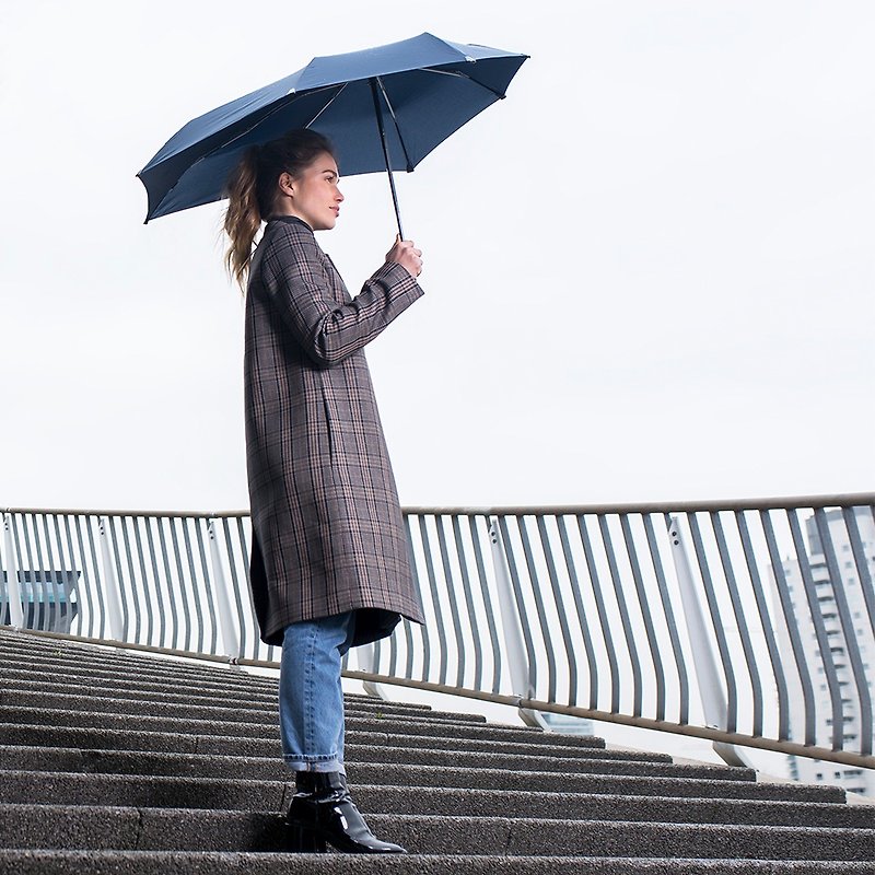 荷蘭 Senz 盛世  菁英自動摺疊防風傘 - 夜曲藍 - 雨傘/雨衣 - 防水材質 藍色