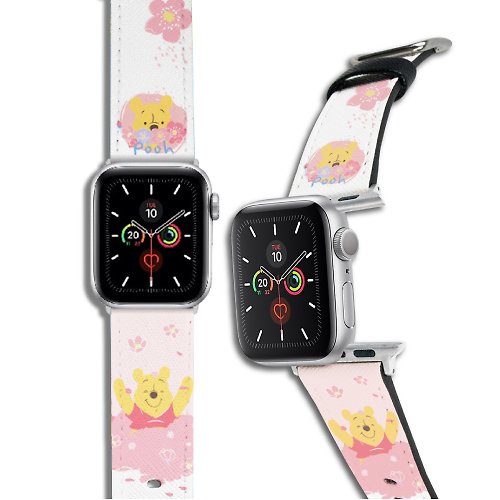 i-Smart 迪士尼系列 Apple Watch 皮革錶帶 粉萌繽紛維尼01