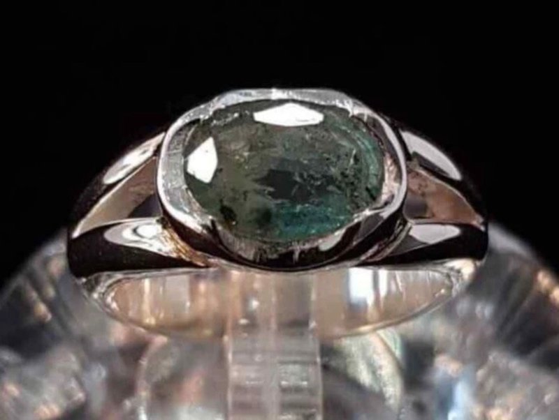 Unisex Emerald Ring Beautiful Handmade Jewelry Esmeralda Stone Silver Jewellery - 戒指 - 寶石 綠色