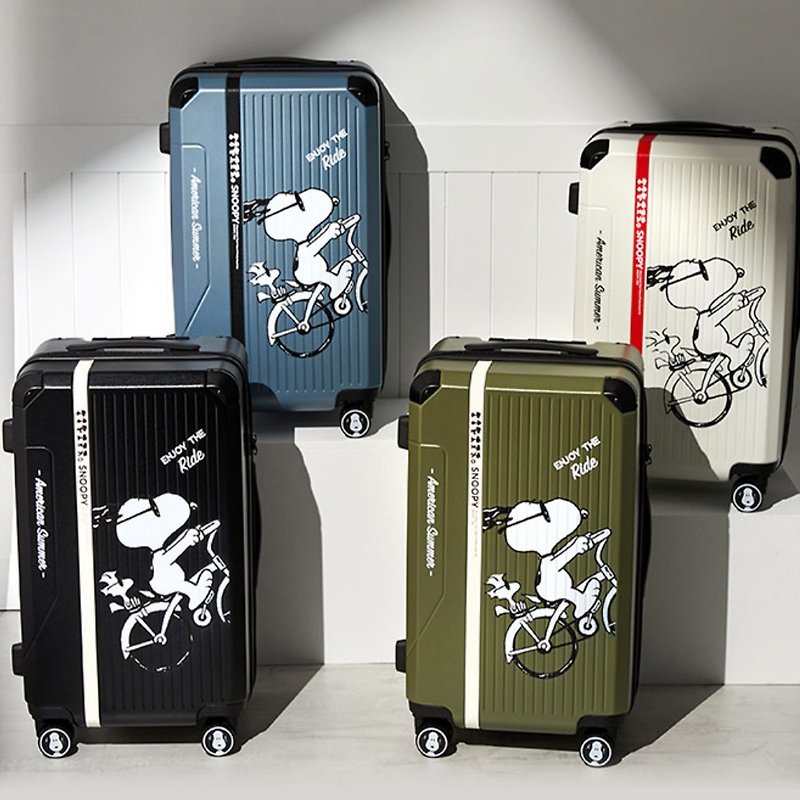 【SNOOPY】28-inch driving suitcase (multiple colors available) - Luggage & Luggage Covers - Plastic Multicolor