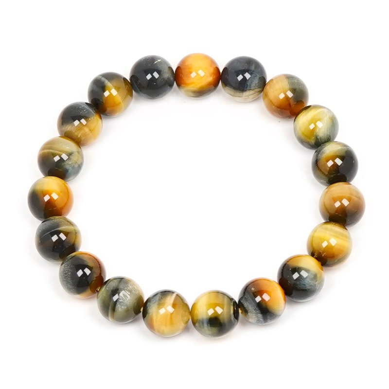 Golden Blue Tiger Eye 9.8-10.2mm Bracelets - สร้อยข้อมือ - เครื่องประดับพลอย หลากหลายสี