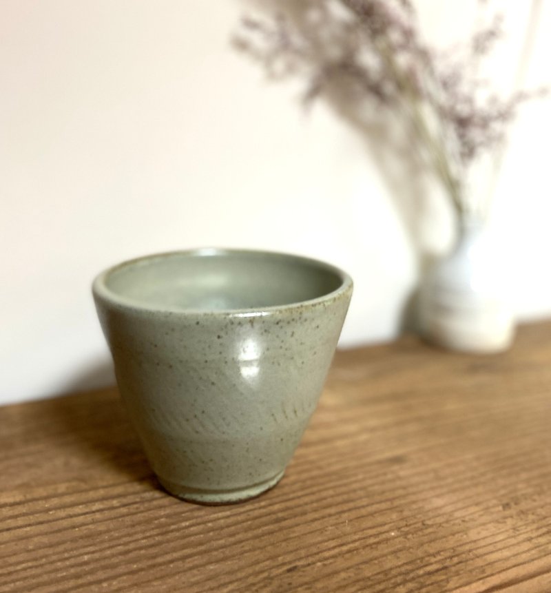 青釉陶水方/茶道具/茶器/盆器 - 花瓶/陶器 - 陶 