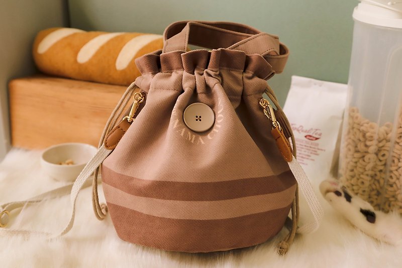 [Birthday and Valentine’s Day Gift] 48% Raw Chocolate Small Bag Light Chocolate Bucket Bag - Messenger Bags & Sling Bags - Polyester 