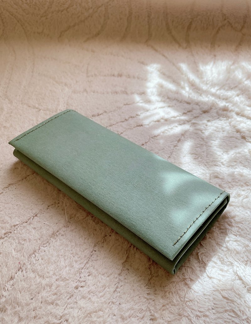 - Washed Paper Long Clip/Mist Color -*2024 New Color*Vegan Paper Leather - กระเป๋าสตางค์ - กระดาษ 