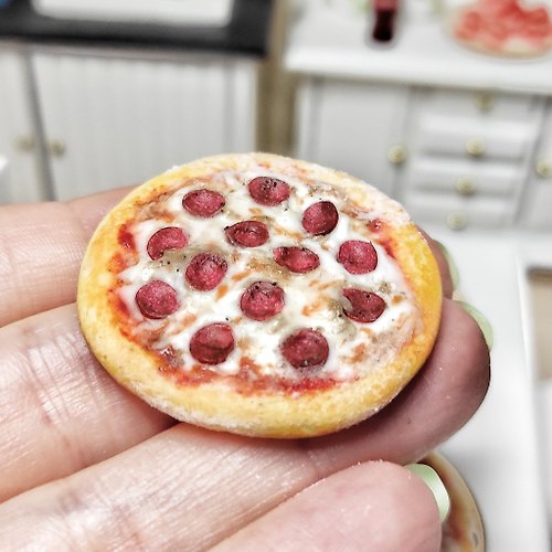 MiniatureFromIrina Miniature pizza, fast food for dolls, food size 1 12, scale 1 6, baby gift