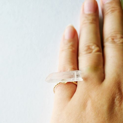 red hematite quartz * natural ring # 13
