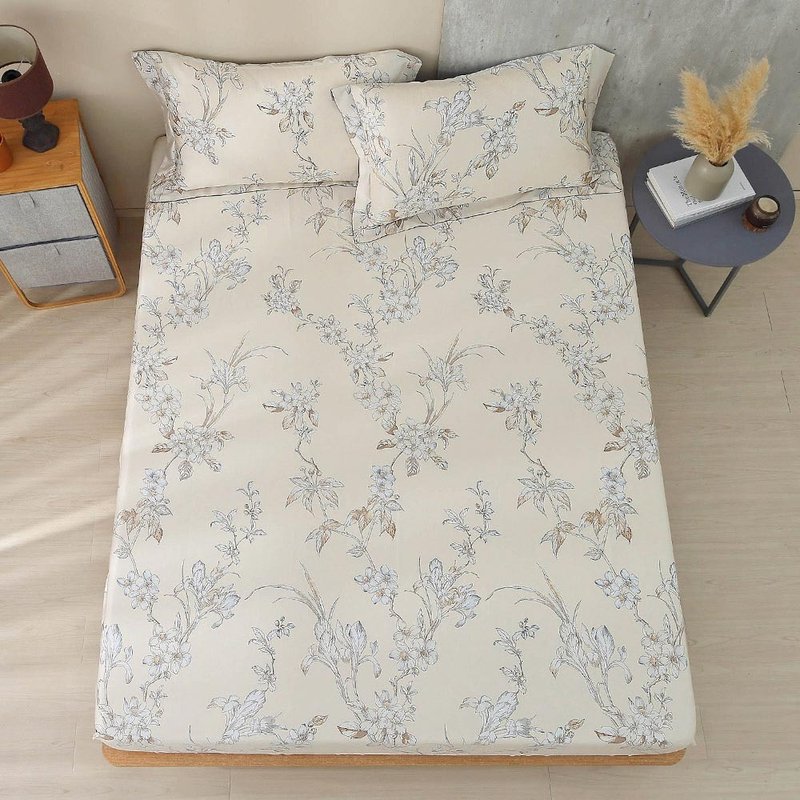 鴻宇 300織天絲 床包枕套組 朱蒂思(單人/雙人/加大/特大) - 寢具/床包 - 其他材質 黃色
