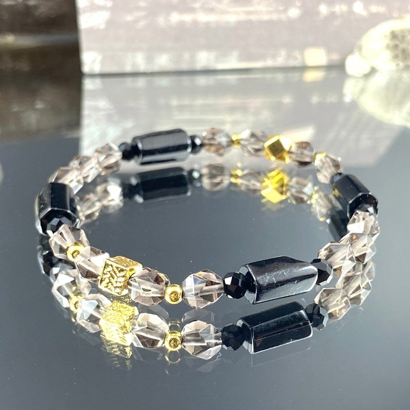 Genesis | Black Tourmaline Stone Black Spinel | Start a New Legend | Women's Crystal Bracelet - Bracelets - Crystal Brown