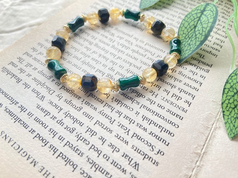 黃塔晶/黃虎眼方糖/孔雀石 - 手鍊/手環 - 水晶 多色