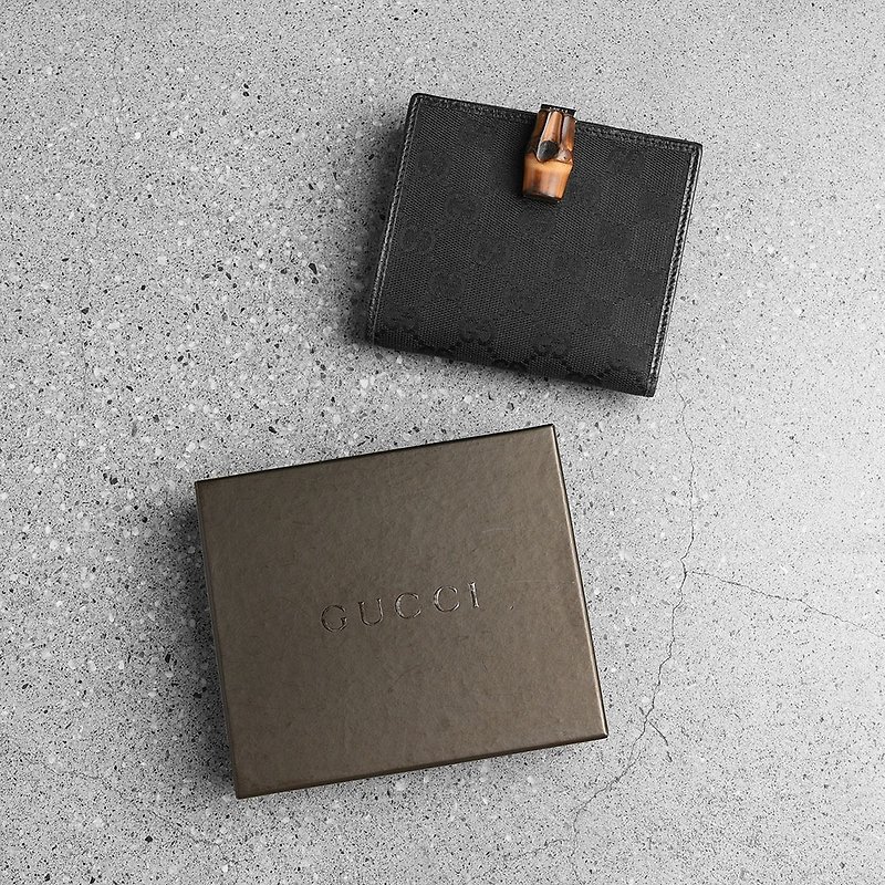 GUCCI Vintage Wallet - กระเป๋าสตางค์ - หนังแท้ สีดำ