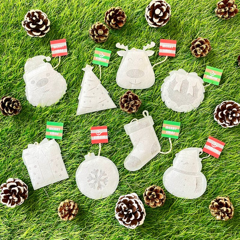 【聖誕禮物】茶杯裡的耶誕派對(含8個聖誕造型茶包) - 茶葉/茶包/水果茶 - 新鮮食材 卡其色