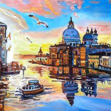 Amazon.com: FUXIDURA Italy Town Painting Tuscany Wall Art