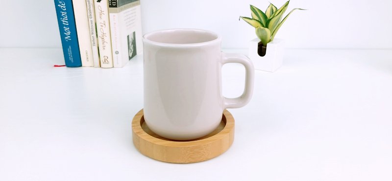 竹-直角圓盤杯墊/禮物 - 杯墊 - 木頭 咖啡色