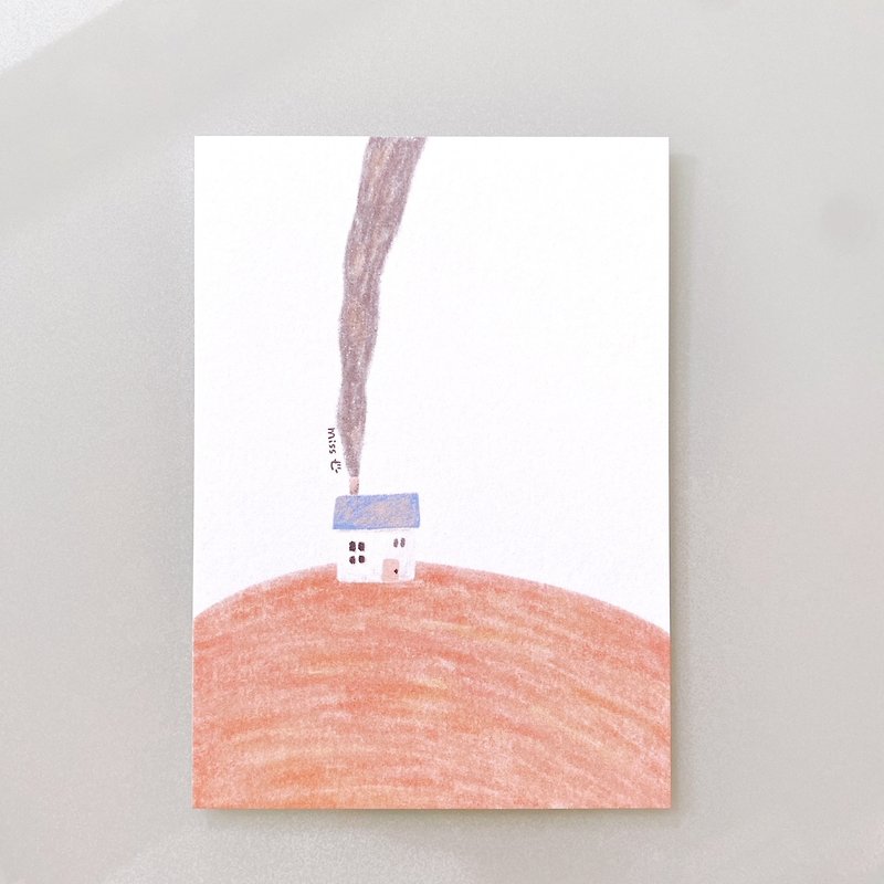 タイニーハウス / ポストカード - カード・はがき - 紙 ピンク