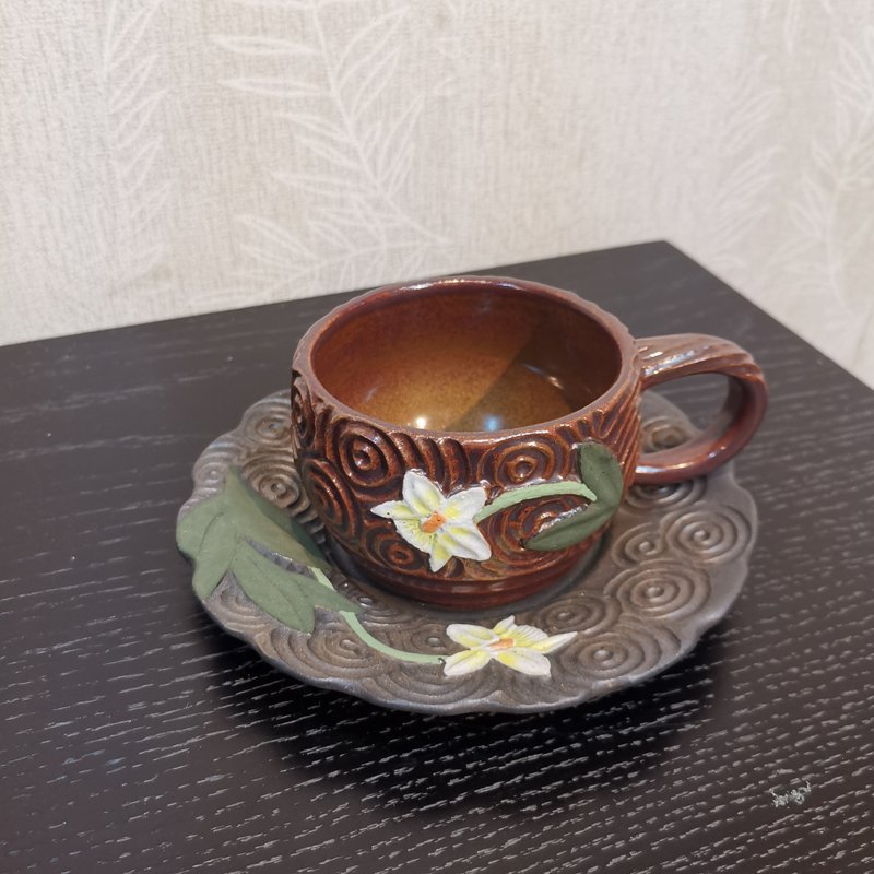 Handmade-Flower Cup Series-Orchid - Mugs - Pottery 