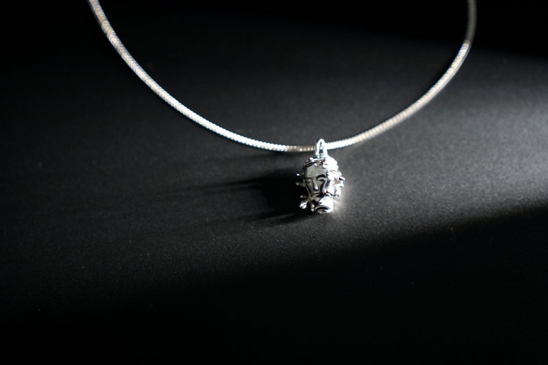 Hop Into Puddles unisex minimalist silver necklace Buddha & Sneak - Necklaces - Silver Silver