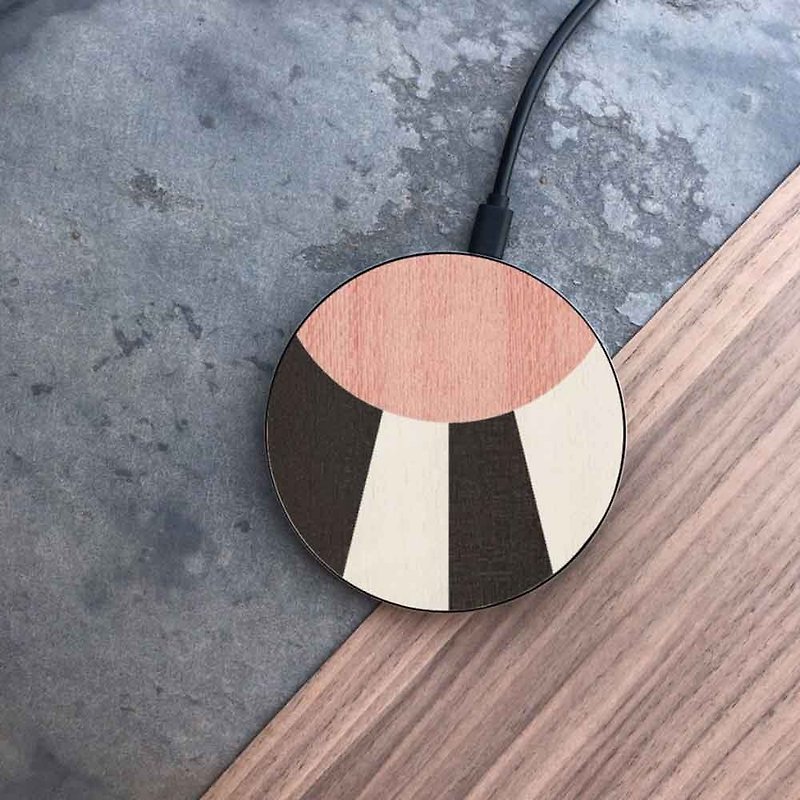 [Pre-Order] Log Wireless Charging Disk / Circus Powder - Phone Charger Accessories - Wood Black