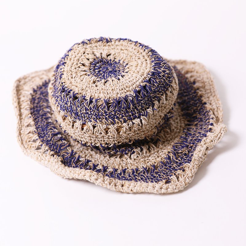 hemp cotton hat | blue |  fair trade - หมวก - ผ้าฝ้าย/ผ้าลินิน สีน้ำเงิน