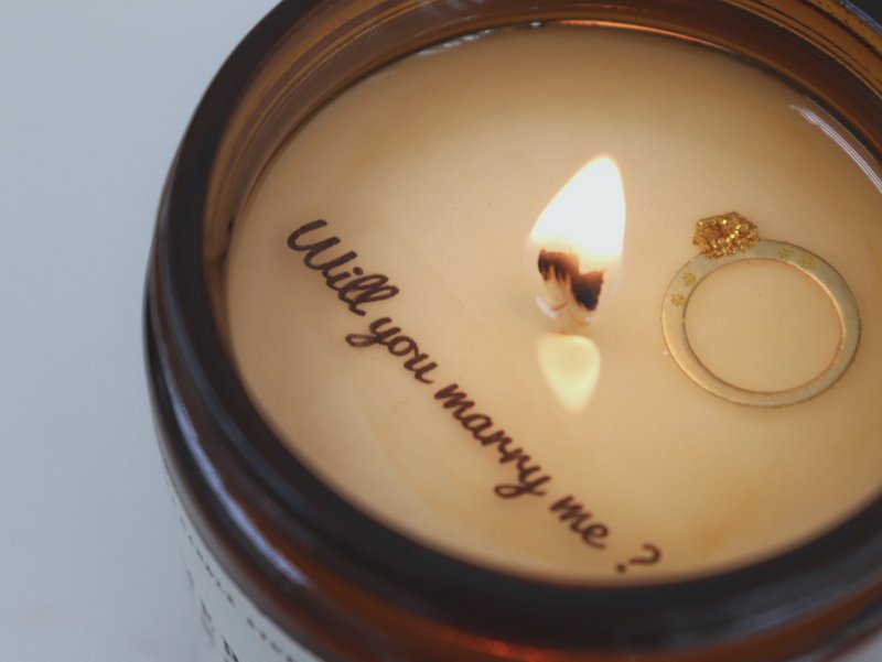 Secret Candle | Confession Candle | Message Candle | Hidden Word Candle | Soy Wax Scented Candle - เทียน/เชิงเทียน - ขี้ผึ้ง สีใส