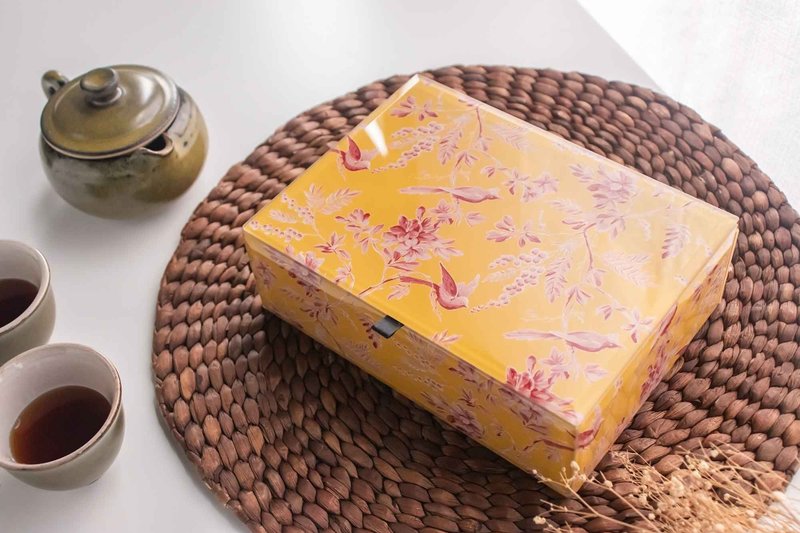 The first choice for Mid-Autumn Festival gifts [Birds and Flowers─Glass Jewelry Box-Single Accessory] Jewelry Box │ Storage Box - กล่องเก็บของ - แก้ว สีส้ม