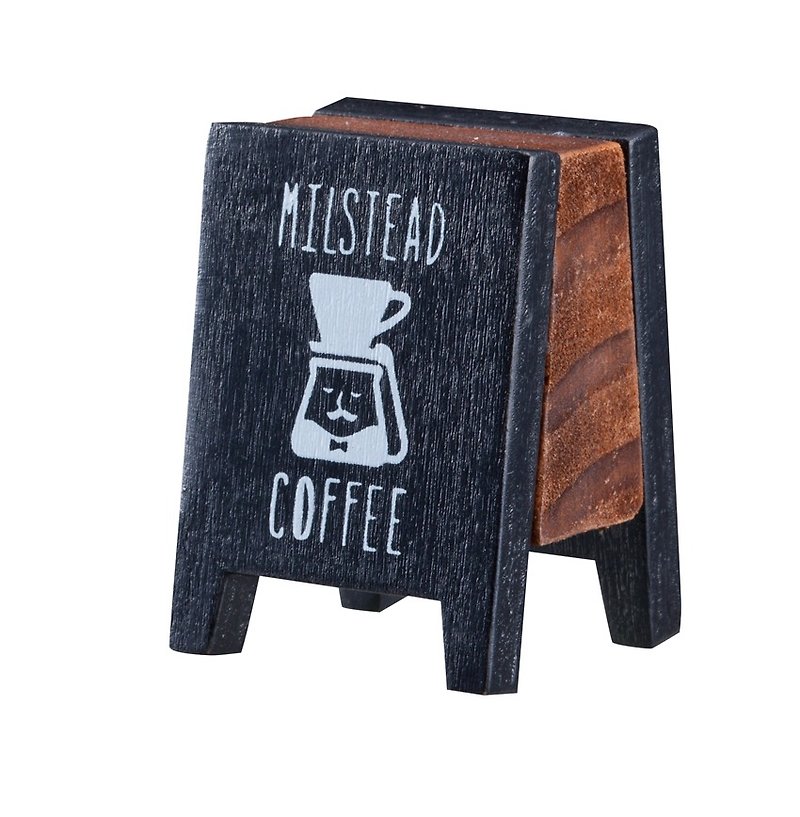 【日本Decole】MILSTEAD COFFEE文具系列-咖啡店立牌造型印章 - 印章/印台 - 木頭 黑色