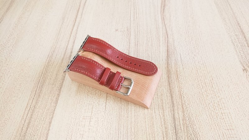 Apple Watch Strap Genuine Leather Strap Genuine Leather Full Hand Stitching - สายนาฬิกา - หนังแท้ 