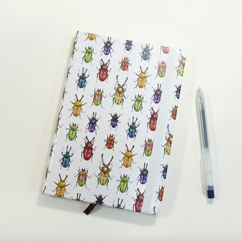 【Rainbow Stag Beetle】Pattern Hardback Notebook - สมุดบันทึก/สมุดปฏิทิน - กระดาษ หลากหลายสี