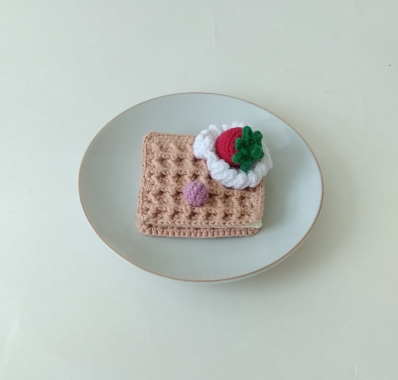 Waffles crochet, amigurumi toy, food play - 寶寶/兒童玩具/玩偶 - 棉．麻 