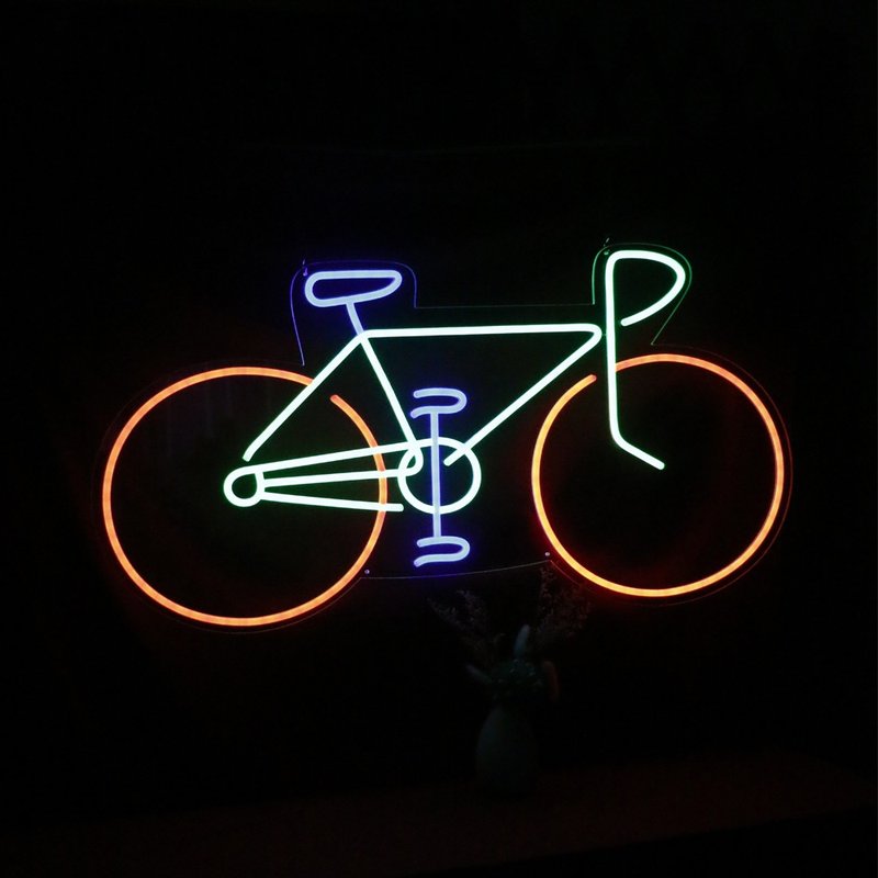 Bicycle Bike Neon Sign Night Light for Bar Pub Party Business Logo - Lighting - Acrylic Transparent