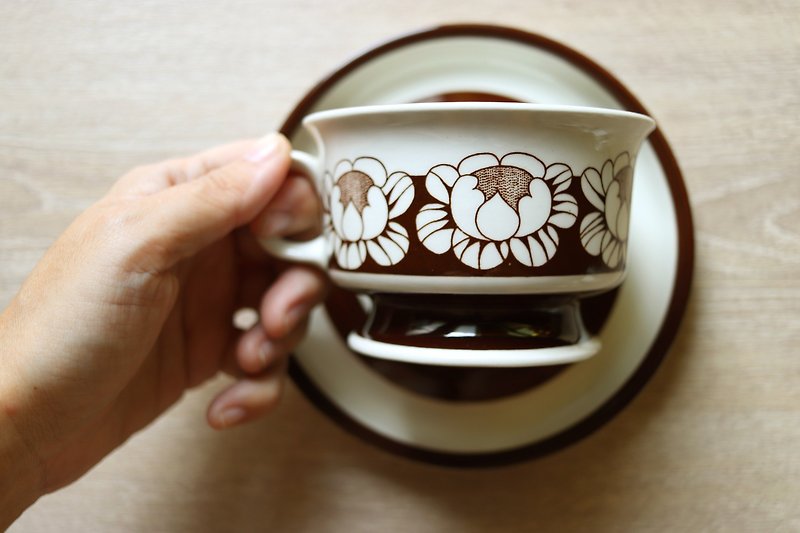 Finland KATRILLI water lotus cup group - Teapots & Teacups - Porcelain Brown