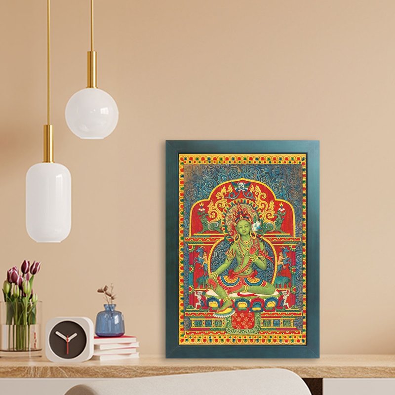 [Green Tara] Chuanyue/Framed/Museum Grade Giclee/Reproduction Painting - โปสเตอร์ - กระดาษ สีเขียว