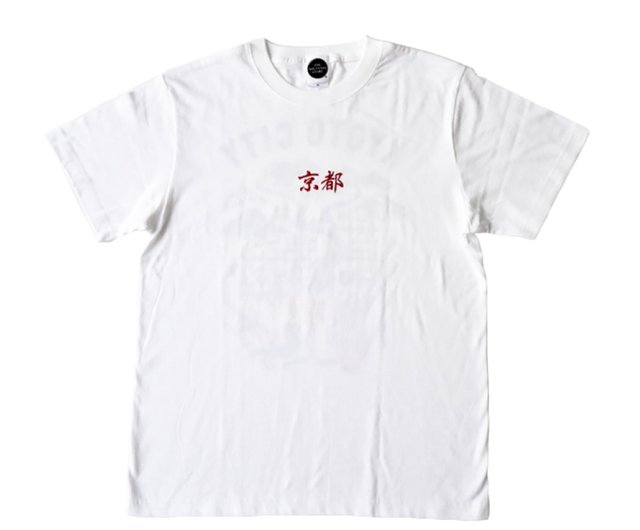 KYOTO刺繍LOGO T-SHIRTS - White - 設計館japanselect 女T 恤- Pinkoi