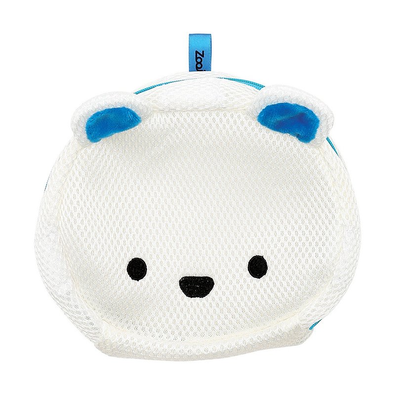 CB animal shape elastic laundry net round polar bear white - ผลิตภัณฑ์ซักผ้า - ไนลอน 