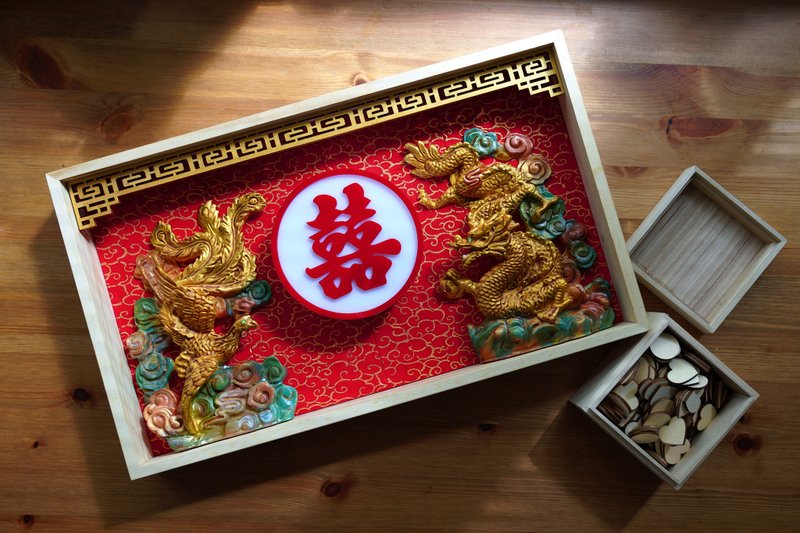 Dragon and Phoenix sign-in box/sign-in board - Marriage Contracts - Other Materials 