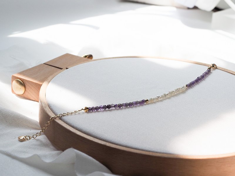 Pearl and Amethyst Bracelet - Bracelets - Gemstone Purple