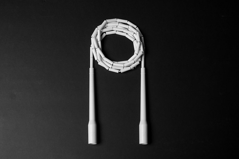 2.0NERVE fancy beat rope - pearl white (with drawstring pockets), skipping rope - อุปกรณ์ฟิตเนส - พลาสติก ขาว