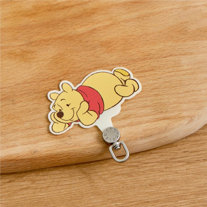 Disney小熊維尼-小熊維尼款托腮旋轉手機掛片/夾片 - 其他 - 尼龍 多色
