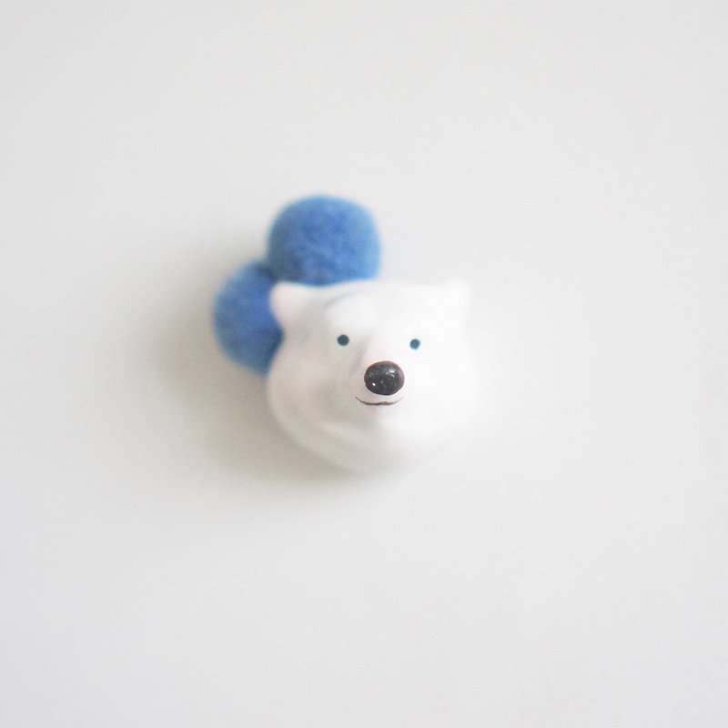 ［獨角森林］大北極熊胸針項鏈兩用配飾 - 項鍊 - 其他材質 