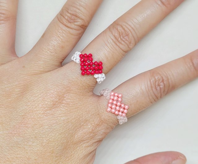 Heart beaded outlet ring