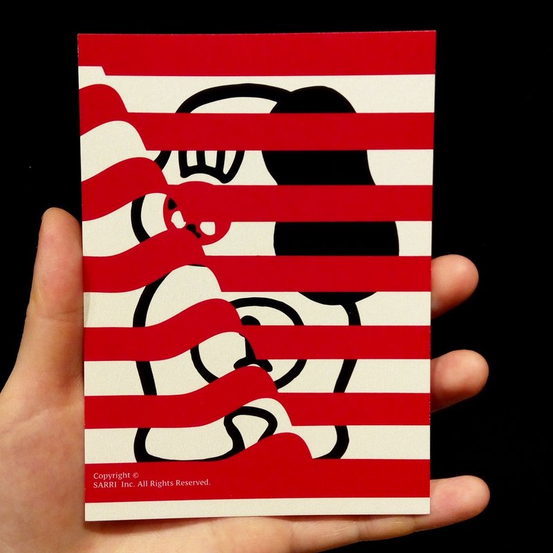 獨眼狗狗 (可製作A3大小的海報) 生日卡  postcard  繪本 card 卡片 萬用卡 poster 海報 現代 情人 愛 特別 可愛 台灣 怪誕 - 卡片/明信片 - 紙 白色